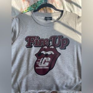 NWOT Central Michigan University Fire Up! Rolling Stones T-Shirt